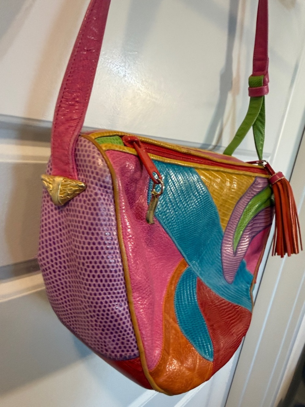 Sharif vintage 80’s colorblock bag - Picture 5 of 9